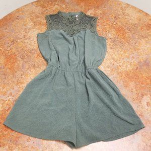 Olive Green Shorts Romper